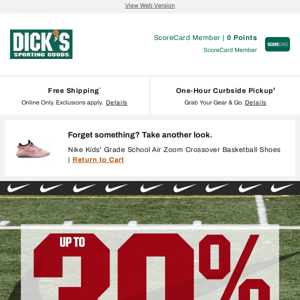 This email is FULL of savings! Up to 30% off select Nike & more