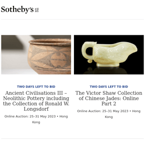 Ancient Civilisations III – Neolithic Pottery including the Collection of Ronald W. Longsdorf and more