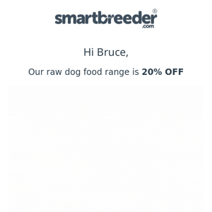 SmartBreeder, Get 20% Off Raw Dog Food