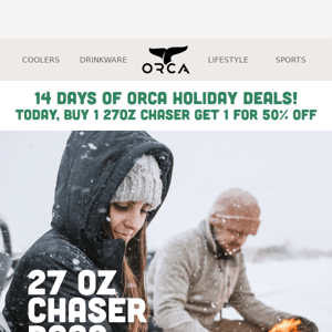 Buy one 27oz Chaser and get a second for 50% off!