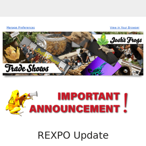 [IMPORTANT] Update about REXPO