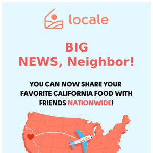 Gift Locale to your friends all over the country! ✈️