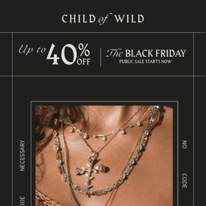 .:. B L A C K . F R I D A Y :. 40% off NOW