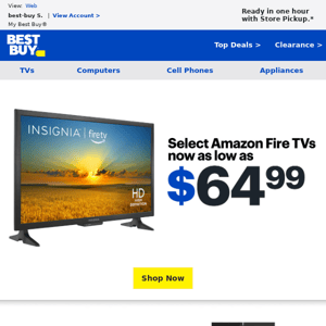 Shop select Amazon Fire TVs now and SAVE