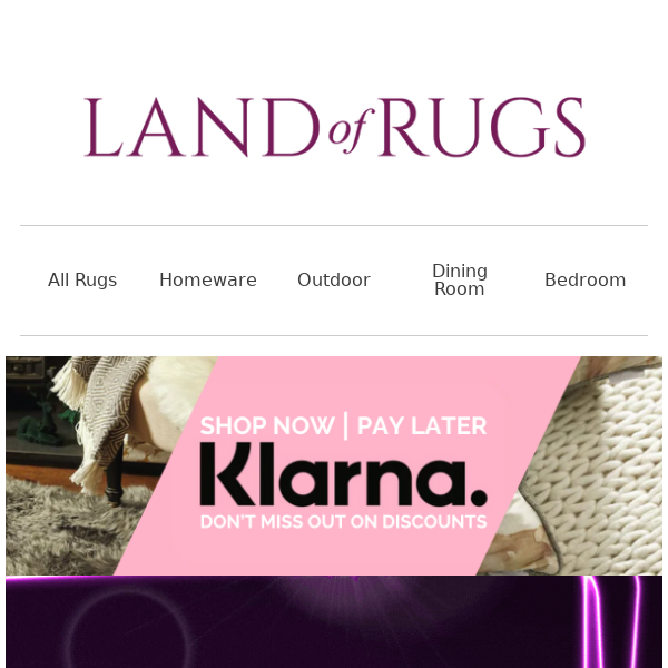 Land of Rugs UK, Extended Cyber Monday Ends Today ⌛