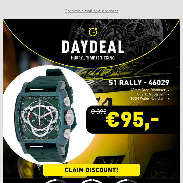 Today's Day Deal: Invicta Speed Sale!