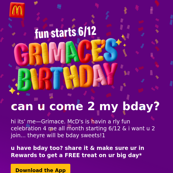 u r invited 2 my birthday 💜 🎉