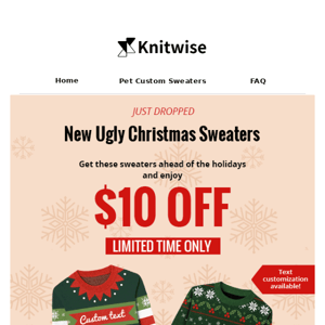 JUST DROPPED: New Ugly Christmas Sweaters