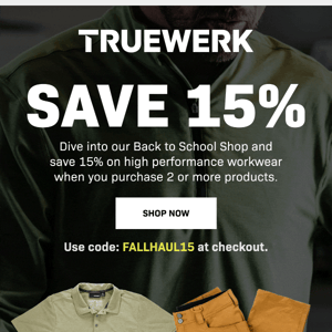 Refresh Your Workwear With 15% Off
