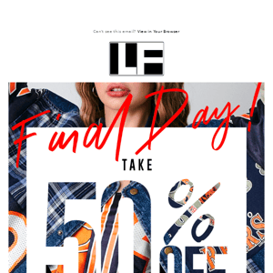 FINAL DAY ⚡ 50% OFF ALL NFL