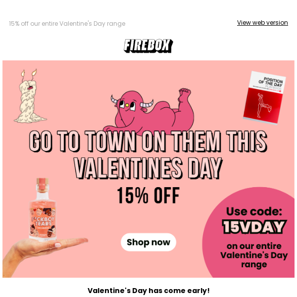 15% off Valentine's Day Gifts