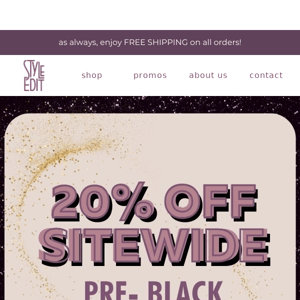 👀Have you seen this deal! 20% off sitewide!