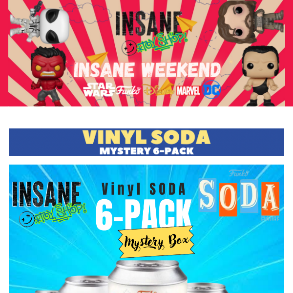 🔥New Mystery Soda 6-pack (Shot at a 3L Wampa)🔥, 👽She-Hulk 👽 & Rush Exit Stage L + over 300 vaulted pops are added!