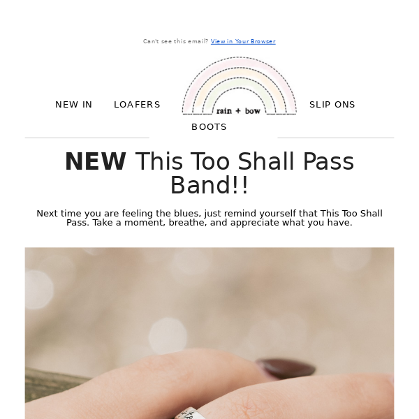 New: This Too Shall Pass Ring!