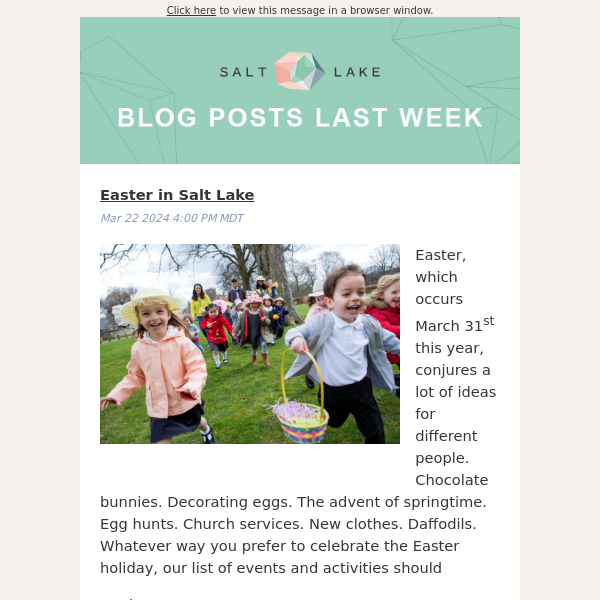 Check out the latest updates to the Salt Lake Scene