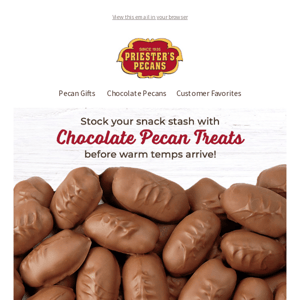 Order Chocolate Pecans... before they melt away!