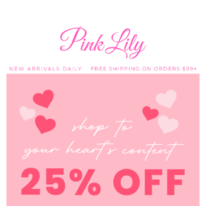 25% off SITEWIDE until 1PM CST 😍