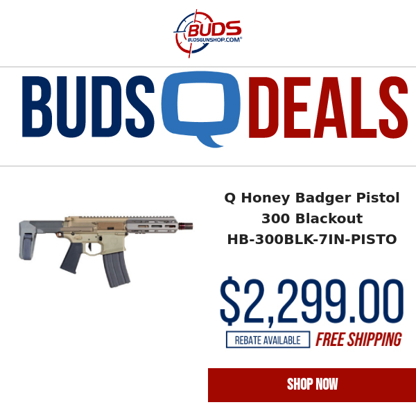 💥Don't Miss Your Shot At Q Firearms From Buds!💥