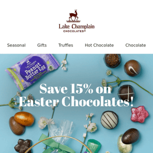 Save 15% on ALL Easter chocolates!