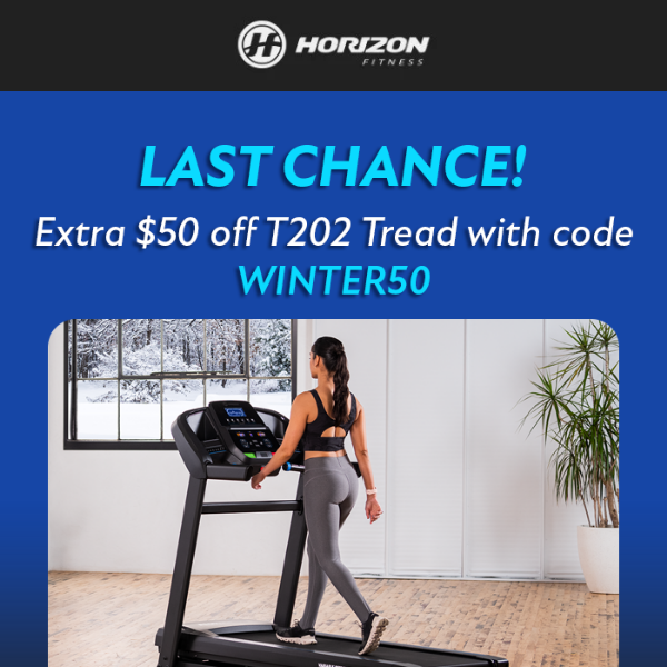 LAST CHANCE! Save on T202 Treadmill - Limited Stock Available!