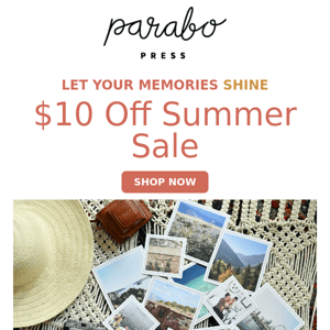 SUMMER SALE: $10 off photo prints
