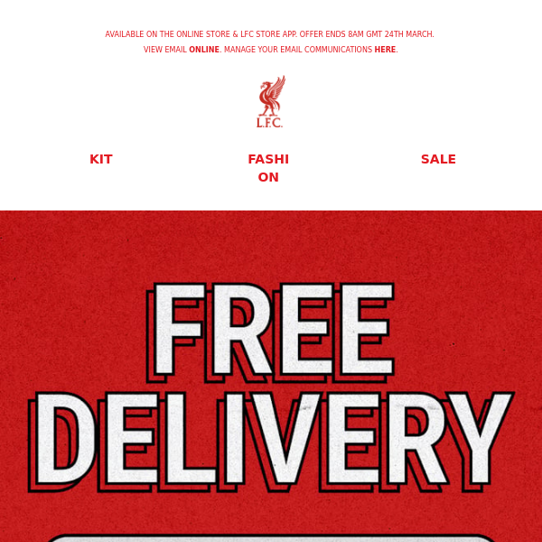 Shop now and get free delivery on all orders over £75