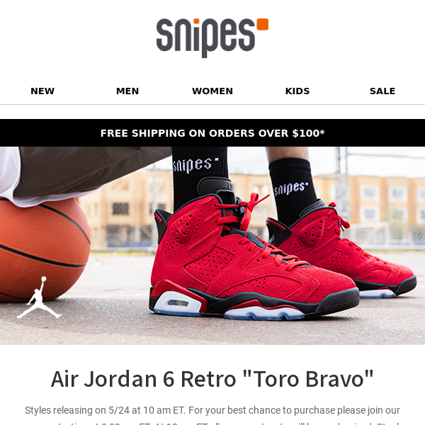🚨 Release Alert: Air Jordan 6 Retro "Toro Bravo"