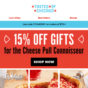 15% off a gift you KNOW they'll love. 🍕💖