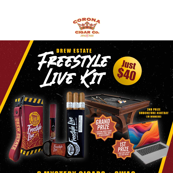 🚨 Drew Estate Freestyle Live Kits Selling Fast!
