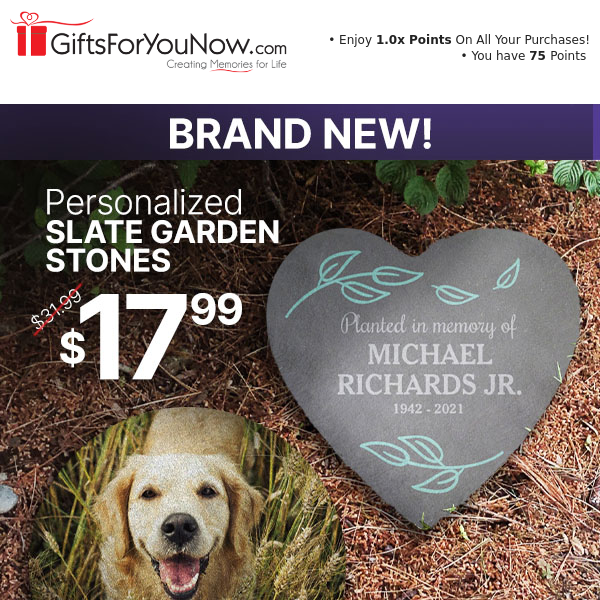 $17.99 Personalized Slate Garden Stones!