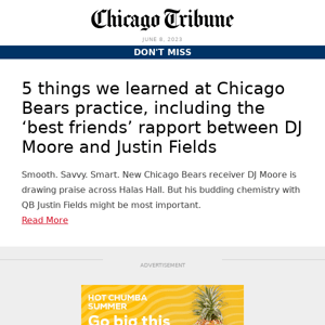 5 things we learned at Bears practice