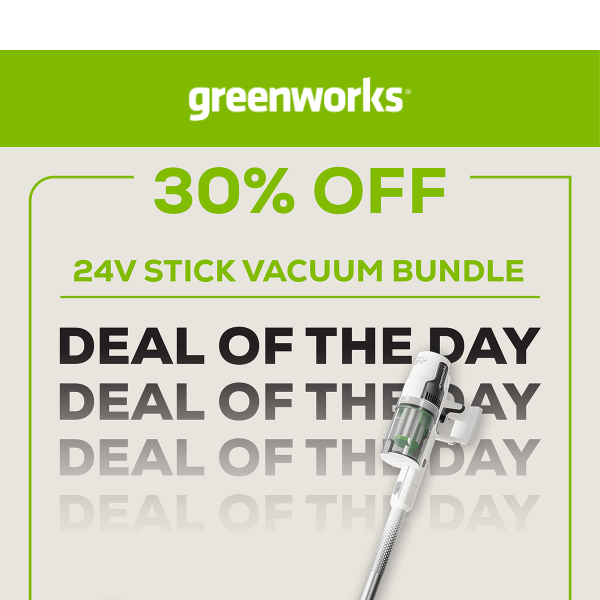 Today Only: 30% OFF 24V Cordless Stick Vac