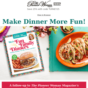 Black Friday Savings on Ree's Fun Family Dinners