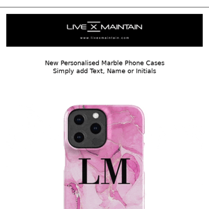 New Marble initials Phone Cases