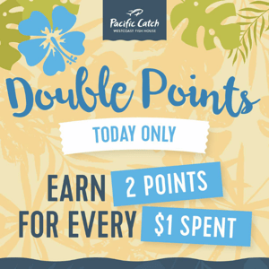 Eat sustainably and earn double Rewards today!
