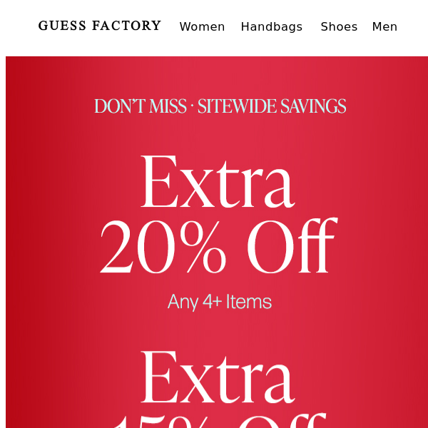 Guess factory outlet free shipping code