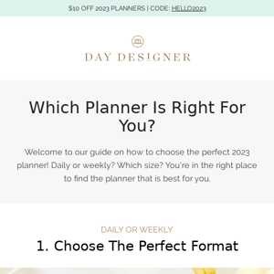 Which planner is right for YOU?