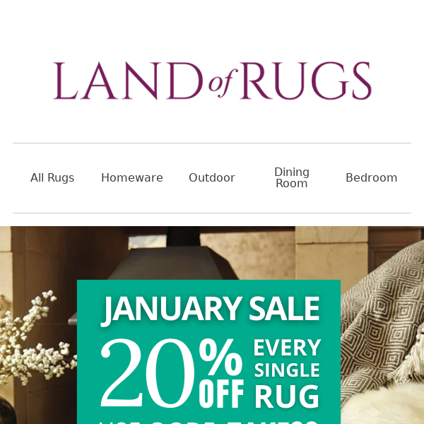 Land of Rugs UK, Check out the Best Deals in our January Sales