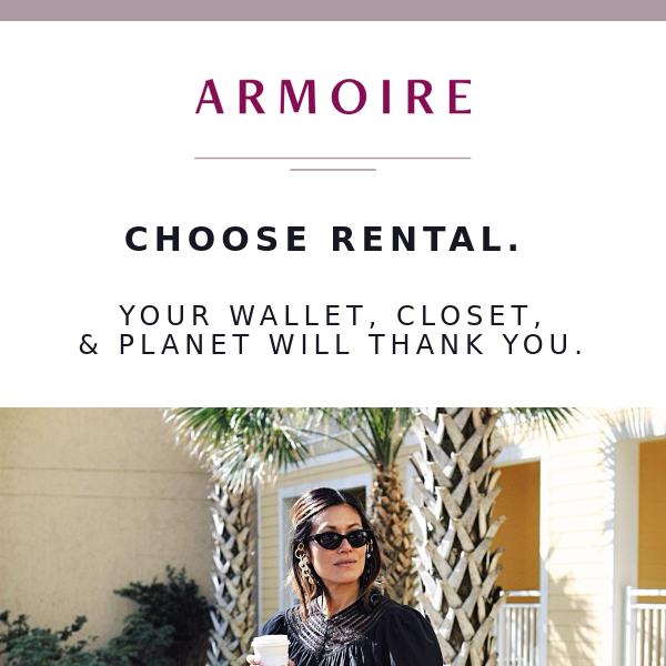 Experience the benefits of clothing rental with Armoire