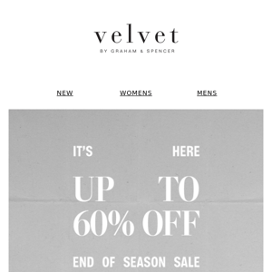 Shop End of Season Sale | Up to 60% Off