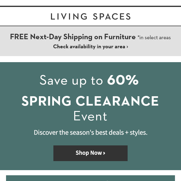 Spring CLEARANCE Event: Save Up to 60%