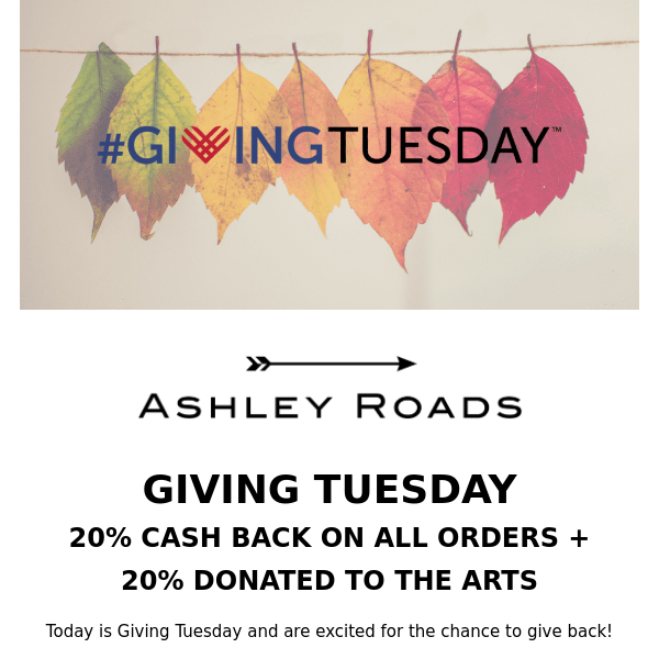 GIVING TUESDAY 🧡 20% + 20%