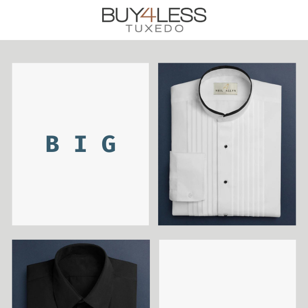 Discover Your Perfect Fit: Big & Tall Tuxedo Shirts Await!