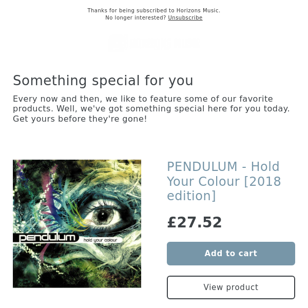 BACK IN! PENDULUM - Hold Your Colour [2018 edition]