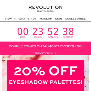 Email Exclusive: 20% off Eye Palettes, 24 hours only!👀