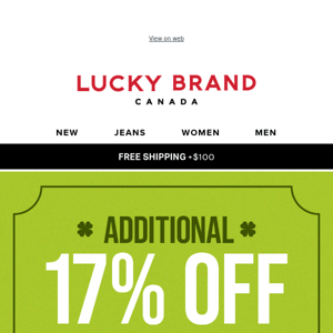 🍀Lucky You: Claim Your 17% Off