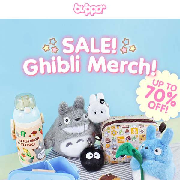 Get Ghibli & Totoro Merch up to 70% OFF! 🍁🍃