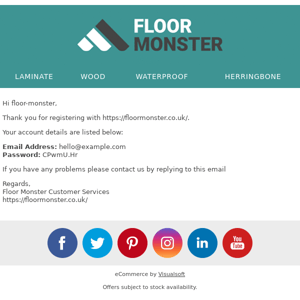 Floor Monster: Registration Details