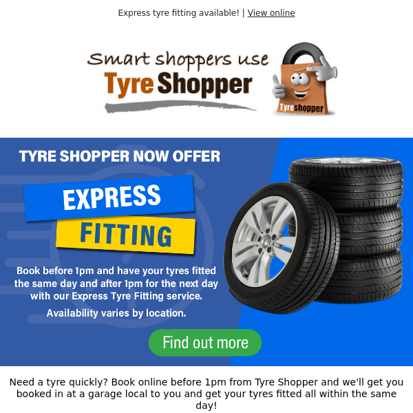 Quick, affordable and convenient tyres! - Halfords