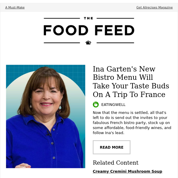 Ina Garten's New Bistro Menu Will Take You To France